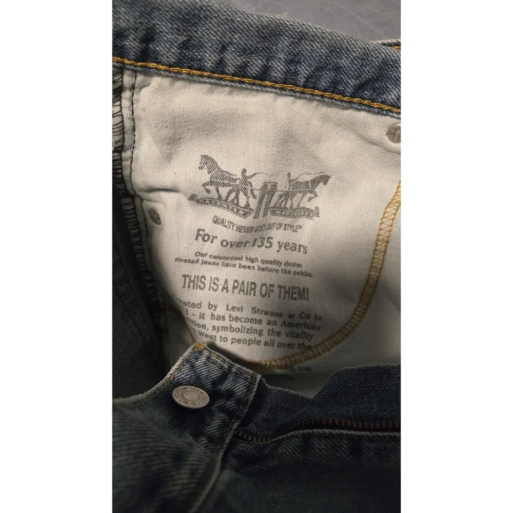 Levis 550 Mens Jeans 36x36 Relaxed Fit Light Wash Denim Classic Workwear